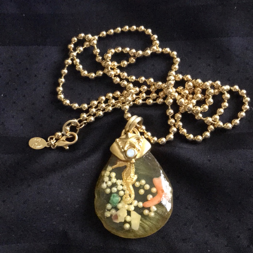 Robert Rose Epoxy Seahorse Pendant with Chain